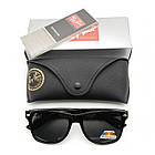Окуляри Ray Ban Wayfarer 2140 polarized чорні, глянцева оправа, фото 6