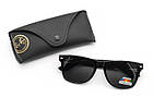 Окуляри Ray Ban Wayfarer 2140 polarized чорні, глянцева оправа, фото 7