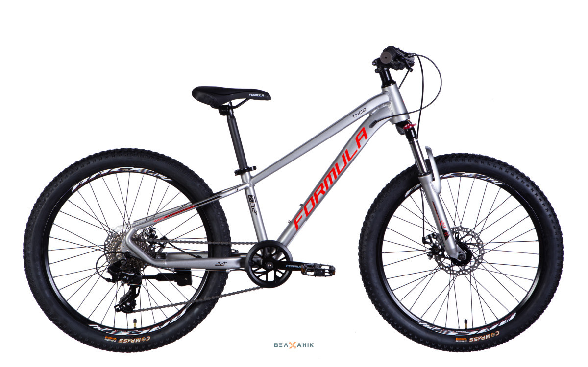 Велосипед 24/quot; Formula THOR DD CS (рама 12/quot;) AL сріблясто-червоний, фото 1