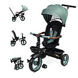 Велосипед триколісний із ручкою Turbotrike м'ятно-сірий MT 1038 Mint grey, фото 3