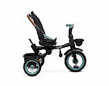 Велосипед триколісний із ручкою Turbotrike м'ятно-сірий MT 1038 Mint grey, фото 5