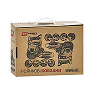 Ролики Prof1 (35-38) біло-рожевий A4150-S-WP, фото 4