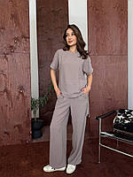 Літній жіночий костюм льон жатка