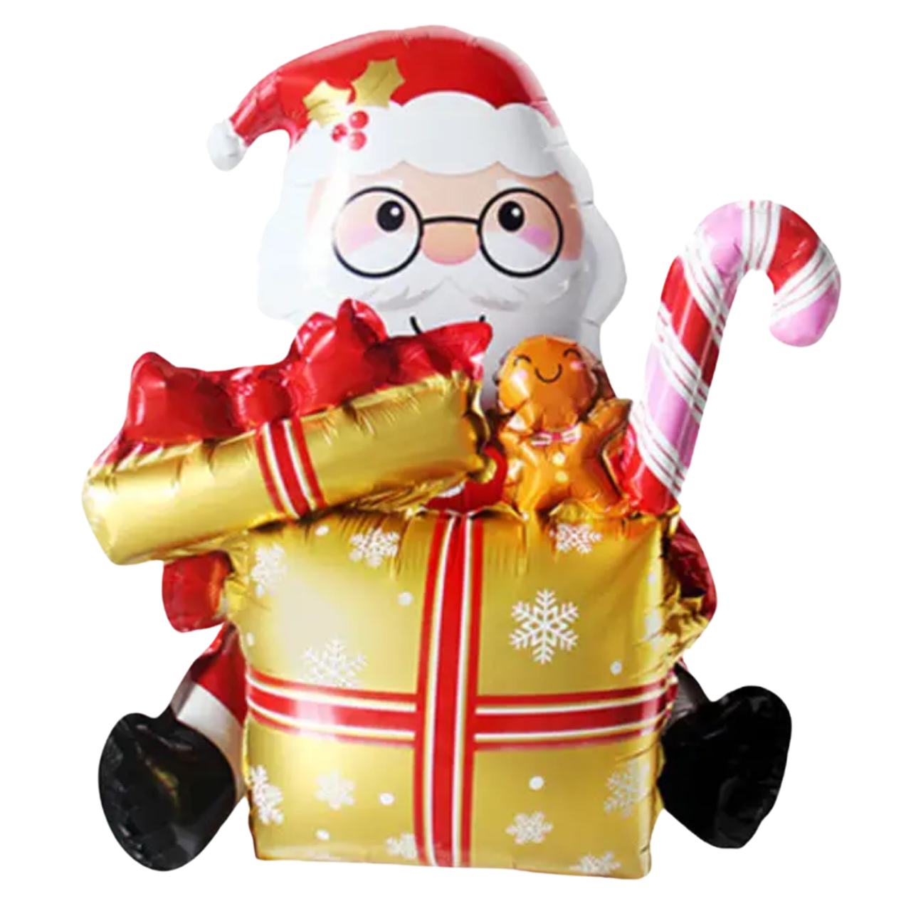 НР202 Стояча фігура КИТАЙ-КТ Санта сидячій з подарунком (УП)