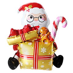 НР202 Стояча фігура КИТАЙ-КТ Санта сидячій з подарунком (УП)