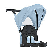 Велосипед триколісний із ручкою Turbotrike блакитний MT 1036 blue, фото 3