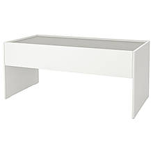 DUNDRA Стіл із місцем для зберігання, білий/сірий IKEA 304.724.99