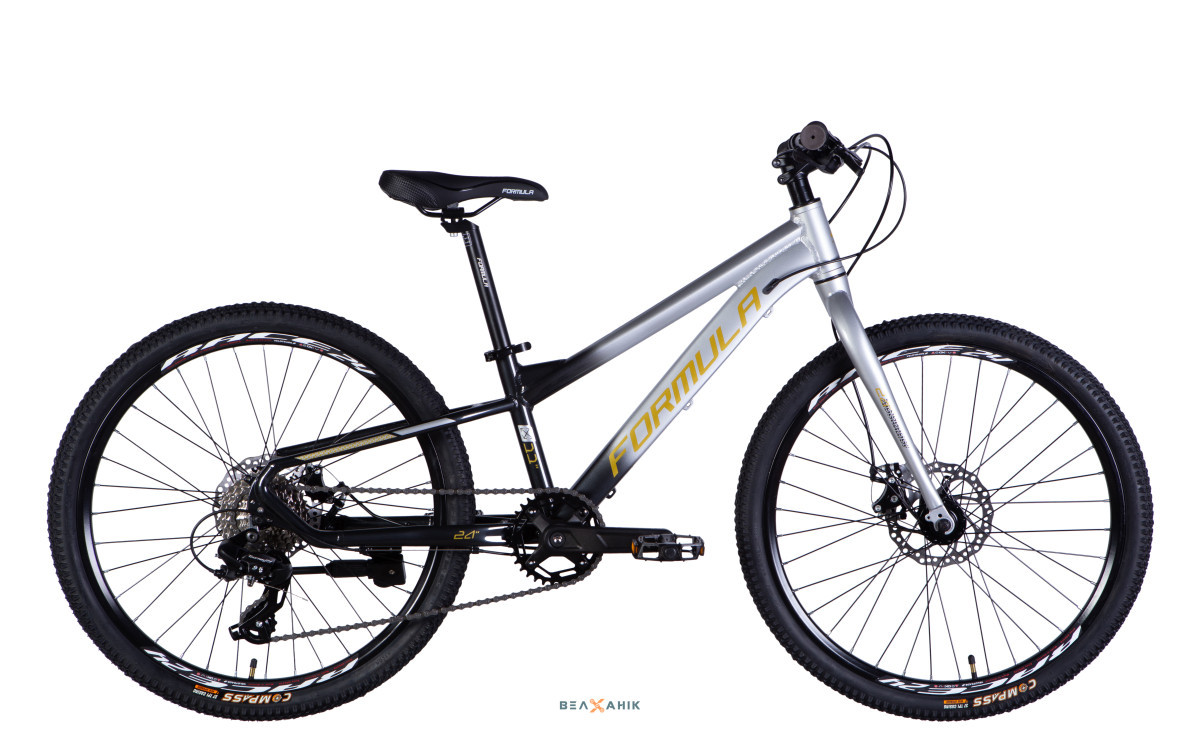 Велосипед 24/quot; Formula F-1 DD CS (рама 11/quot;) AL сріблясто-чорний, фото 1