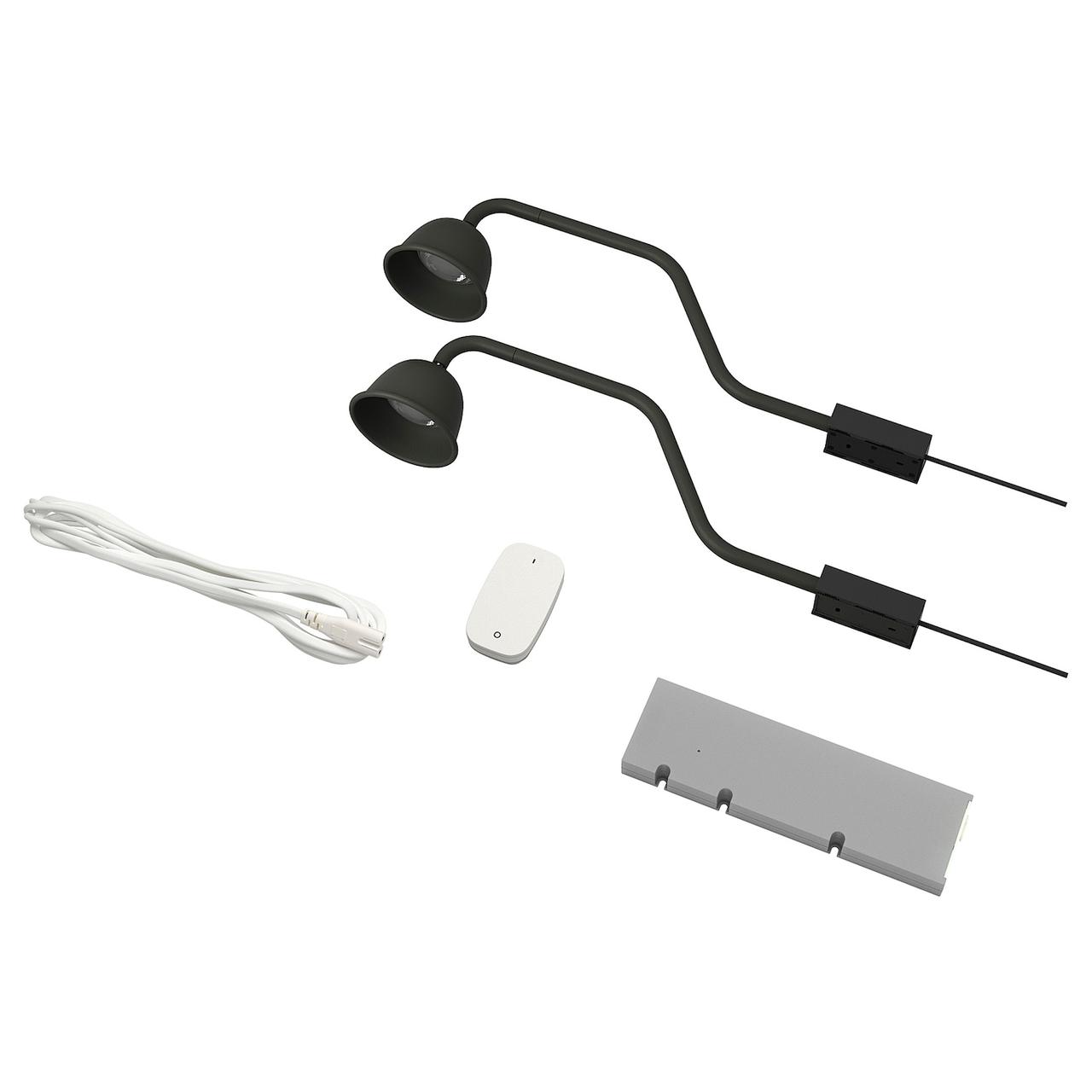 TVÄRDRAG/TRÅDFRI Світлий комплект, чорний IKEA 895.614.03, фото 1