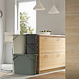 DAMMÄNG Кошик з кришкою, сіро-зелений, 48 л IKEA 005.599.79, фото 7