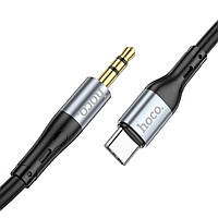 Аудiокабель HOCO UPA22 Type-C silicone digital audio conversion cable Black