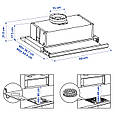 UTDRAG Вбудована витяжка, нержавіюча сталь, 60 см IKEA 103.891.42, фото 5