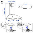 RYTMISK Настінна витяжка, нержавіюча сталь, 60 см IKEA 803.889.69, фото 8