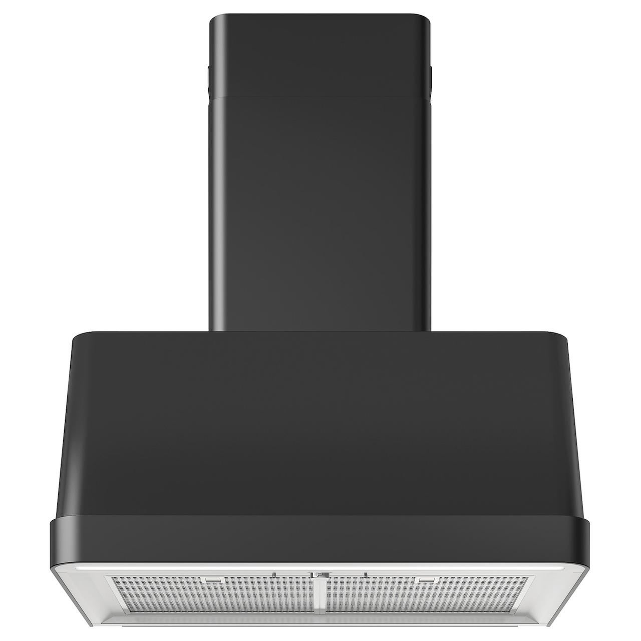 FOKUSERA Витяжка настінна, чорна, 70 см IKEA 205.269.97, фото 1