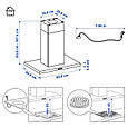 SVÄVANDE Стельова витяжка, нержавіюча сталь, 90 см IKEA 403.890.89, фото 7