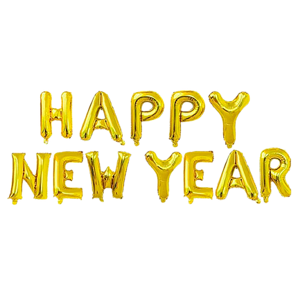 Гірлянда КИТАЙ-КТ Happy New Year золоті літери (УП), фото 1