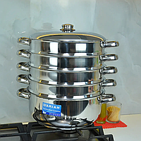 Мантоварка - пароварка Arian 10 літрів нержавіюча сталь 28 см 4 сітки