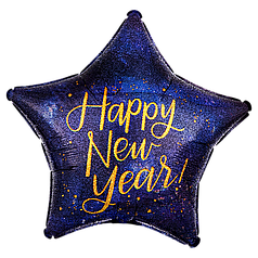 НР027 Зірка 18" ANAGRAM-АН Happy New Year - синя (УП)