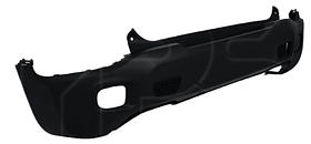 Бампер задній Jeep Renegade 14- Fps без отв. п/трон. - спойлер; чорн. текстура