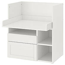 SMASTAD  Письмовий стіл, білий, біла рама/з 2 ящиками, 90x79x100 см IKEA 695.832.17