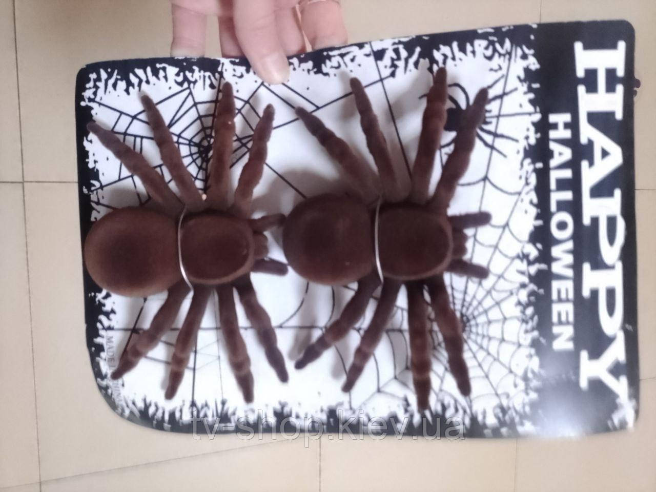 Декор Halloween Павуки оксамитові великі, 2 шт.