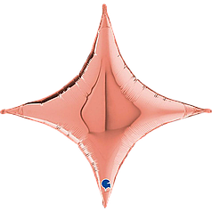 Зірка 4х-кінцева 18" GRABO-ГР Металік рожеве золото (УП)