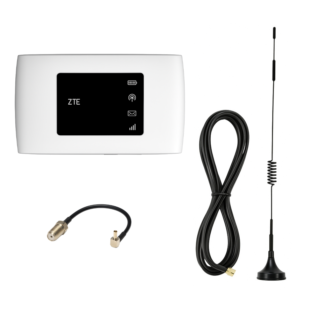 ТОП 3G/4G Wi-Fi маршрутизатор ZTE MF 920u + автомобільна підсилювальна 3G/4G антена 9 Дб, 700-2700МГц (30 см)