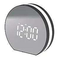 Годинник настільний електронний цифровий Grunhelm EE8076 (122439) календар, термометр, будильник, 3 рівні яскравості, дзеркало