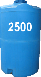 Ємність вертикальна кругла 2500 літрів