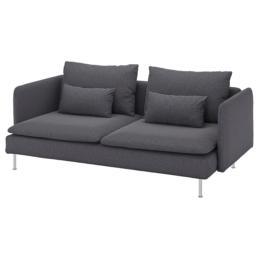 Диван 3-місний IKEA SÖDERHAMN Середньо-сірий 695.280.99