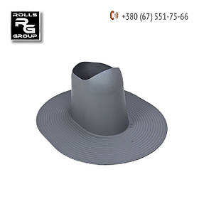 Прохідний елемент для монтажу вент пристроїв Vilpe на пласких покрівлях, Huopa Високий Сірий графіт RAL7024 RR23