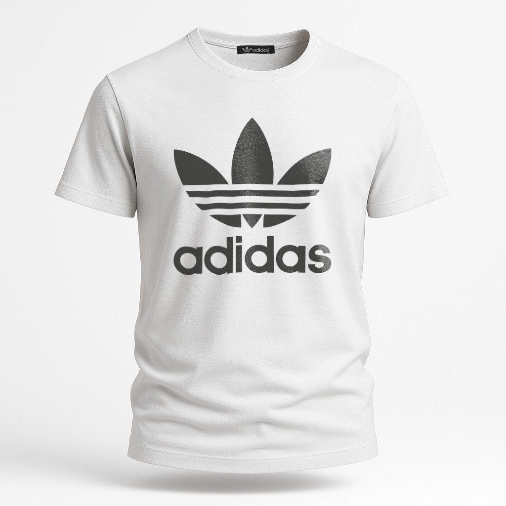 Чоловіча футболка біла Adidas з логотипом лілія, фото 1