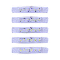 Габарит білий 90х15мм 12/24V Led 6 діодів
