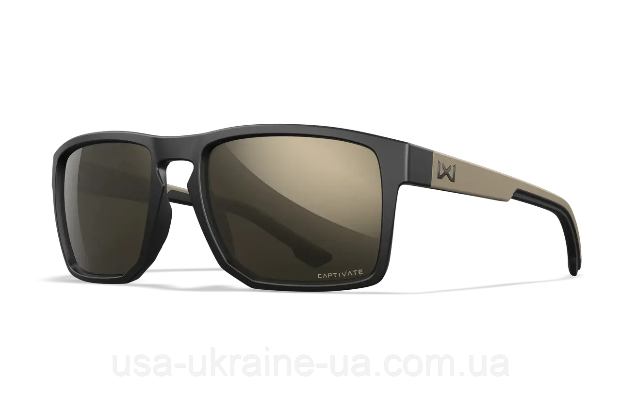 Окуляри тактичні Wiley X WX Founder (не поляризовані) оправа чорний / койот, фото 1