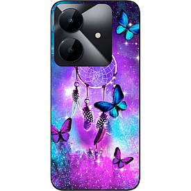 Чохол силіконовий Case для Realme Note 60 4G / Note 60x 4G з картинкою Метелики та оберег