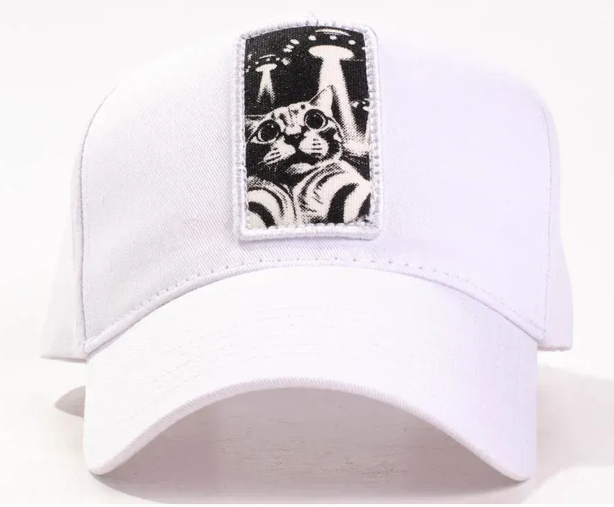 Бейсболка унісекс з лейбою бавовна біла розмір 57-58 см, фото 1