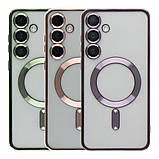 Чoхол TPU Metallic Full Camera with Magsafe для Samsung Galaxy S25+ 5G (S936) Колір Black, фото 2