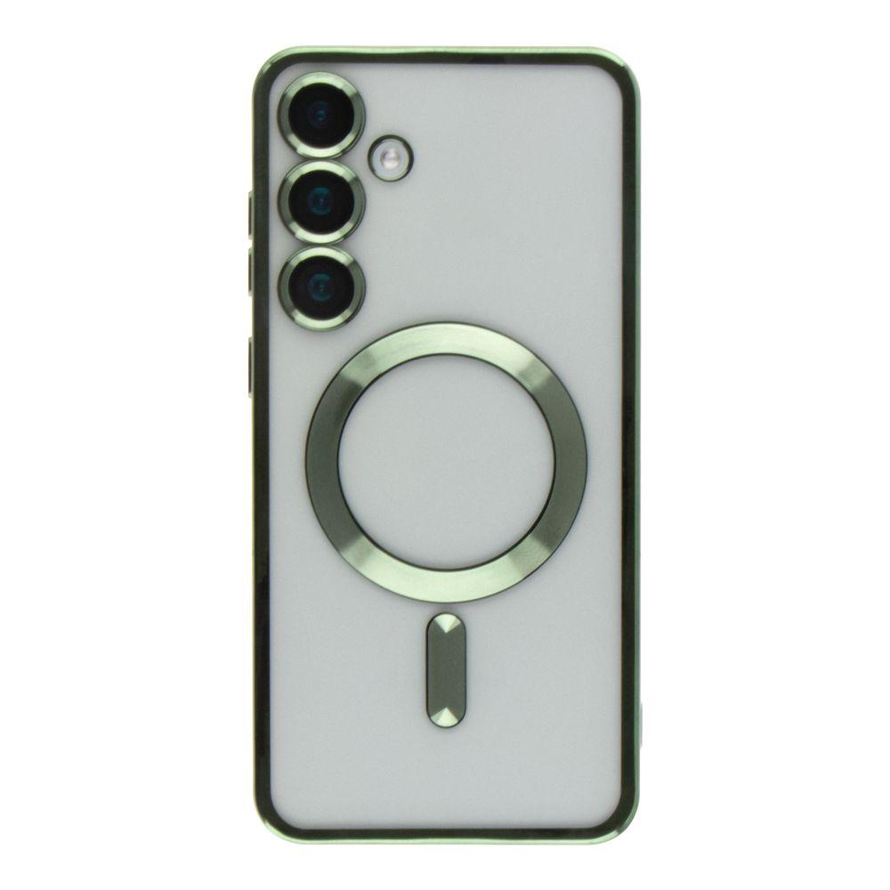 Чoхол TPU Metallic Full Camera with Magsafe для Samsung Galaxy S25+ 5G (S936) Колір Green, фото 1