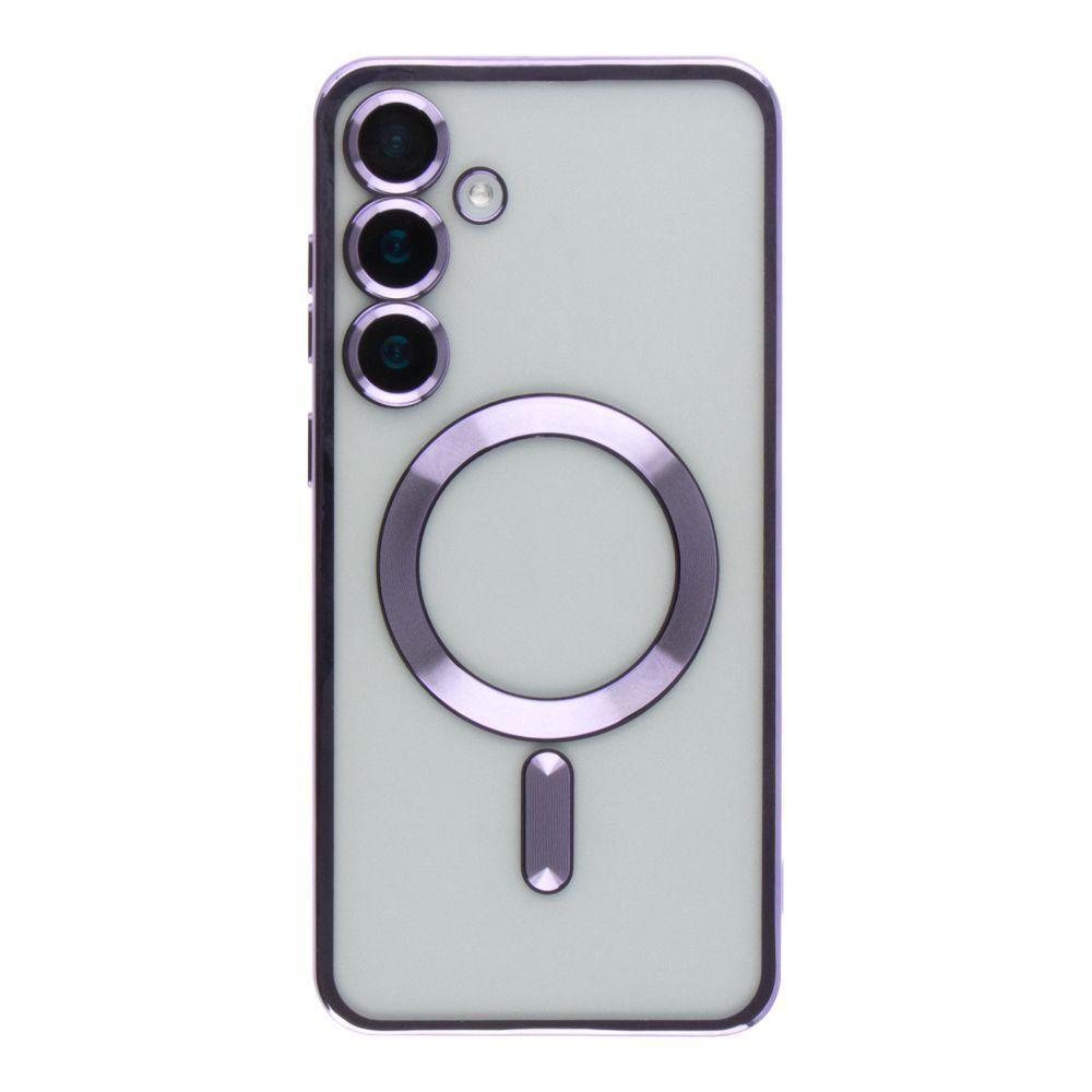 Чехол TPU Metallic Full Camera with Magsafe для Samsung Galaxy S25 5G (S931) Колір Purple, фото 1