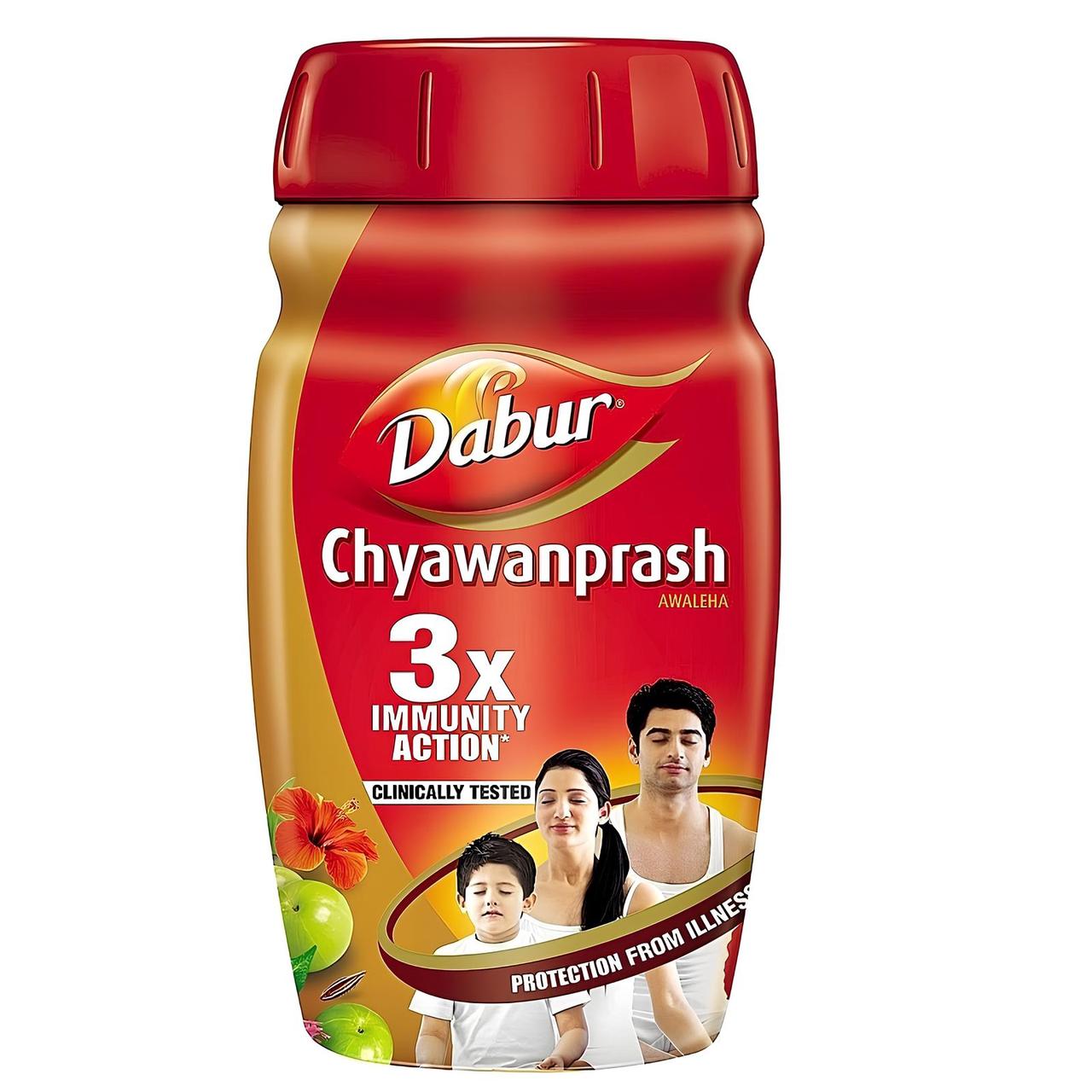 Чаванпраш - Потрійний імунітет 500 гр + мед 50г / Chyawanprash 3 times Immunity - Дабур - фото 1 - id-p1324600876