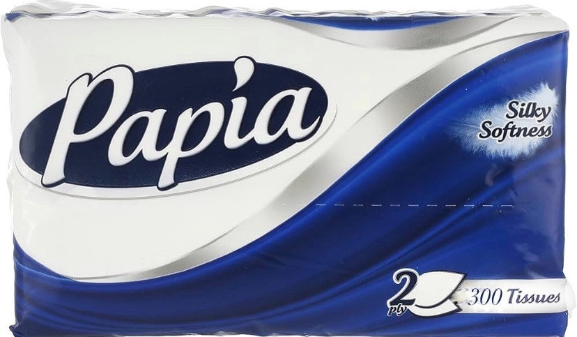Серветки косметичні Papia Classic 2-шарові 300 шт, фото 1