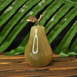 Груша із натурального каменю онікс, 4 см (колір, як на фото)