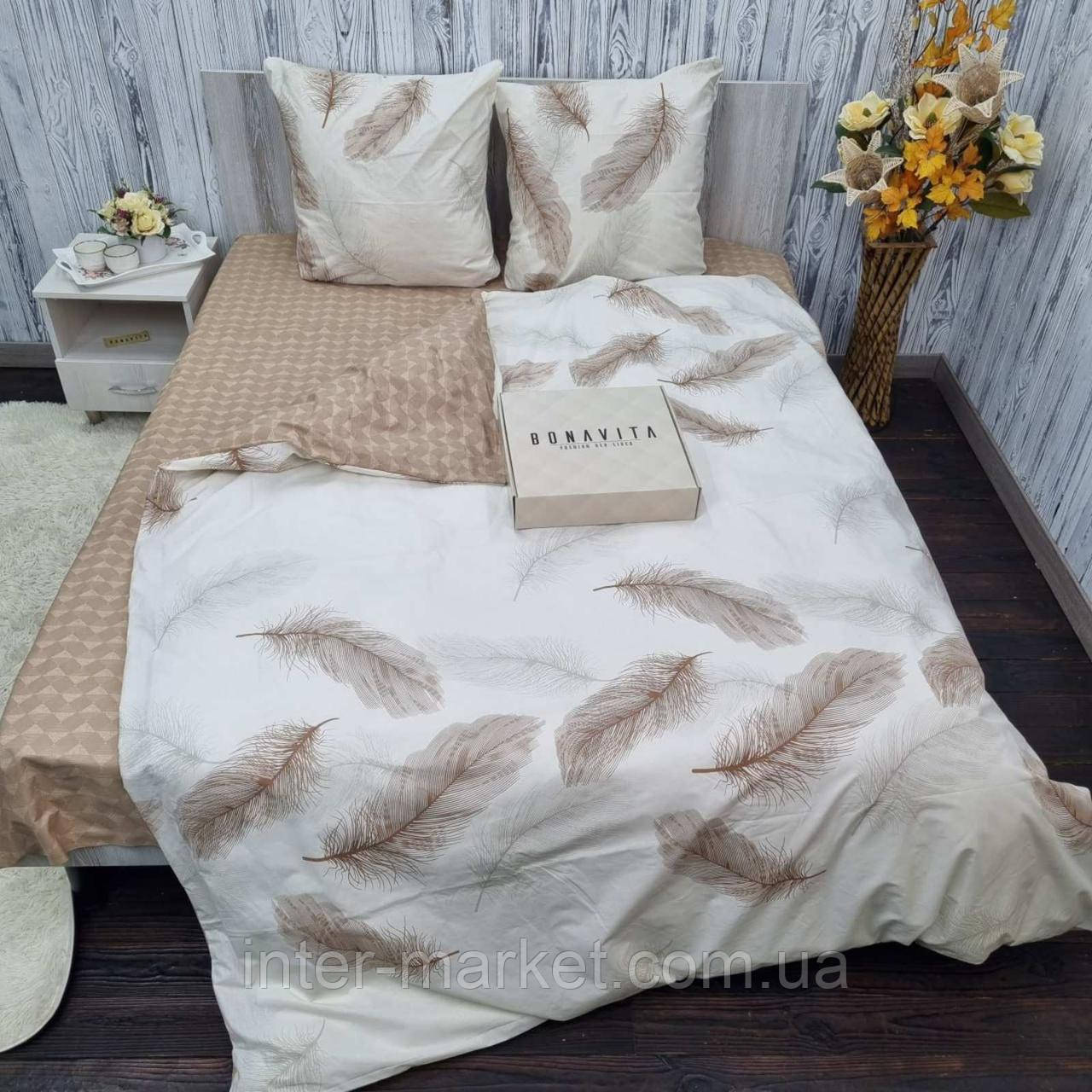 Двуспальний комплект якісної постільної білизни Бязь Gold Lux 180*200