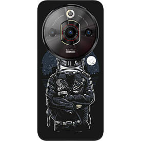 Чохол силіконовий Case для ZTE Nubia Focus Pro 5G з картинкою Космонавт і місяць