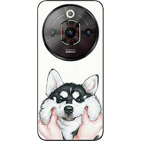 Бампер силіконовий Case для ZTE Nubia Focus Pro 5G з малюнком Хаскі