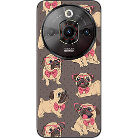 Бампер силіконовий Case для ZTE Nubia Focus Pro 5G з малюнком Мопсики