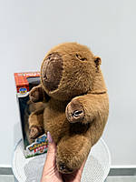 Тварина M 6078 I UA капібара, м'яка іграшка, повторяє слова, пісні, казки, рухається, плюшева, на акумуляторі, USB зарядне, музика, фото 4