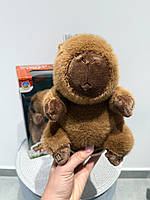 Тварина M 6078 I UA капібара, м'яка іграшка, повторяє слова, пісні, казки, рухається, плюшева, на акумуляторі, USB зарядне, музика, фото 3