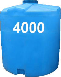 Ємність вертикальна кругла 4000 літрів ПластБак