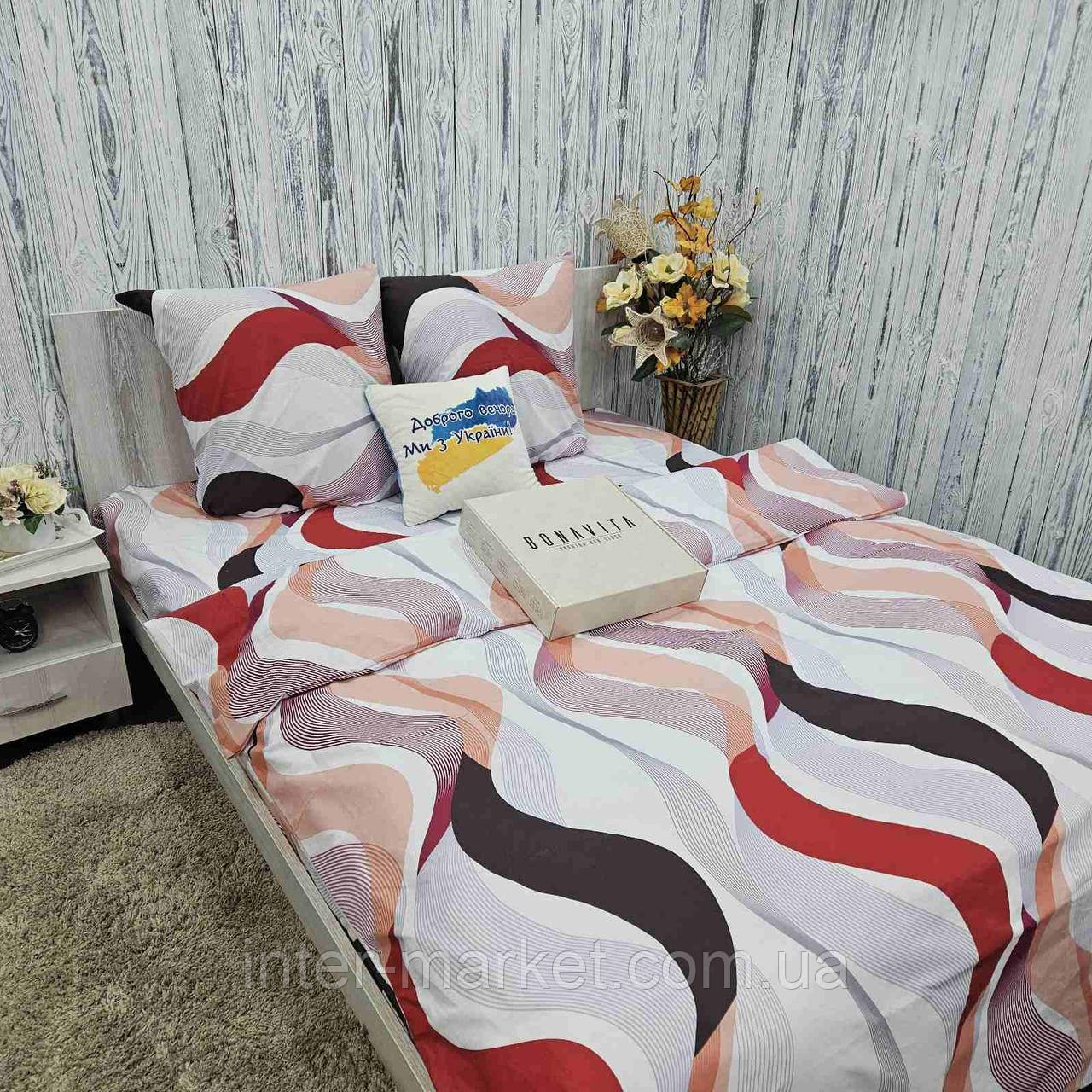 Полуторний комплект якісної постільної білизни Бязь Gold Lux 150*220